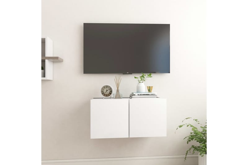 Hengende TV-benk hvit 60x30x30 cm - Hvit - Møbler - Mediamøbel & tv møbel - TV-skap