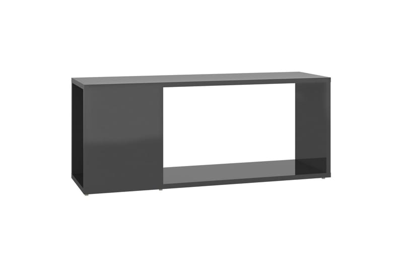 TV-benk høyglans grå 80x24x32 cm sponplate - Grå - Møbler - Mediamøbel & tv møbel - TV-skap