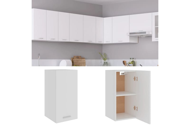 Kjøkkenskap hvit 29,5x31x60 cm sponplate - Hvit - Møbler - Oppbevaring - Oppbevaringsskap