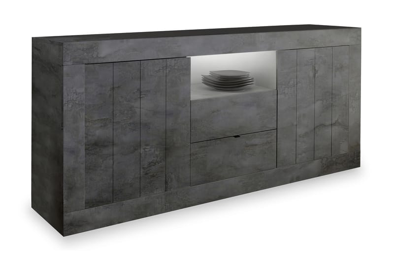 Urbino Skjenk 184 cm - Mørkgrå Betong - Møbler - Oppbevaring - Sideboard & skjenk