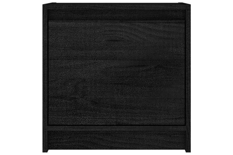 Nattbord 2 stk svart 40x30,5x40 cm heltre furu - Svart - Møbler - Senger - Gjesteseng & ekstraseng - Skapseng