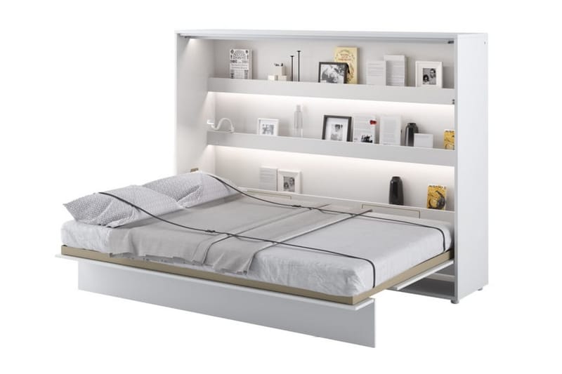 Skapseng 140x200 cm Horisontal Hvit - Bed Concept - Møbler - Senger - Gjesteseng & ekstraseng - Skapseng