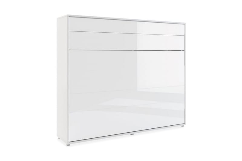 Skapseng 160x200 cm Hvit Høyglans - Bed Concept - Møbler - Møbelsett - Møbelsett til soverom