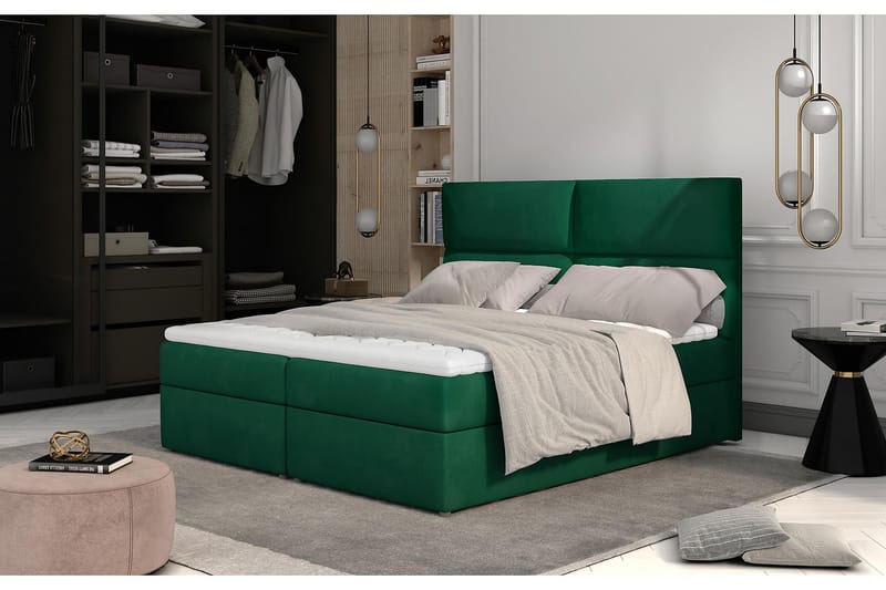 Amberan Sengepakke 160x200 cm - Grønn - Møbler - Senger - Komplett sengepakke