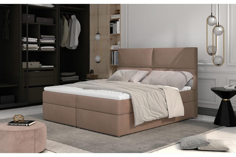 Amberan Sengepakke 180x200 cm - Lysebrun - Møbler - Senger - Regulerbar seng