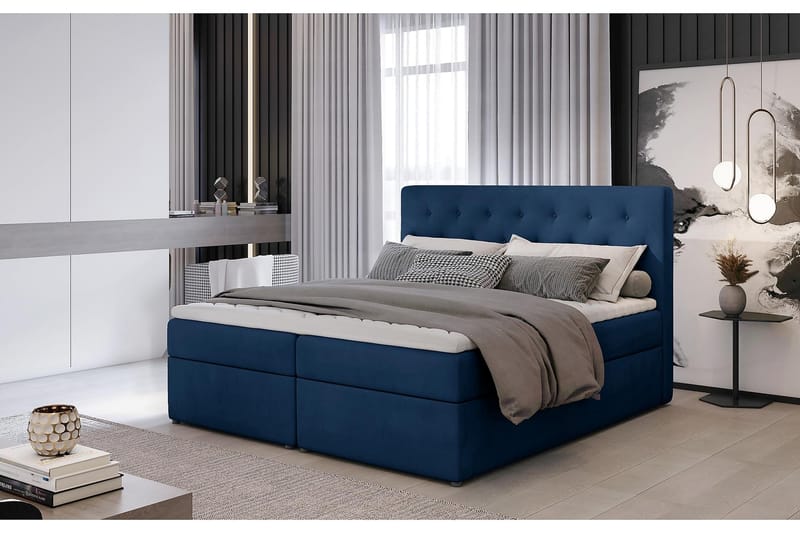 Eloree Sengepakke 180x200 cm - Blå - Møbler - Senger - Komplett sengepakke