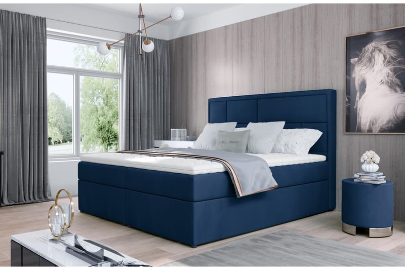 Emeron Sengepakke 140x200 cm - Blå - Møbler - Senger - Komplett sengepakke