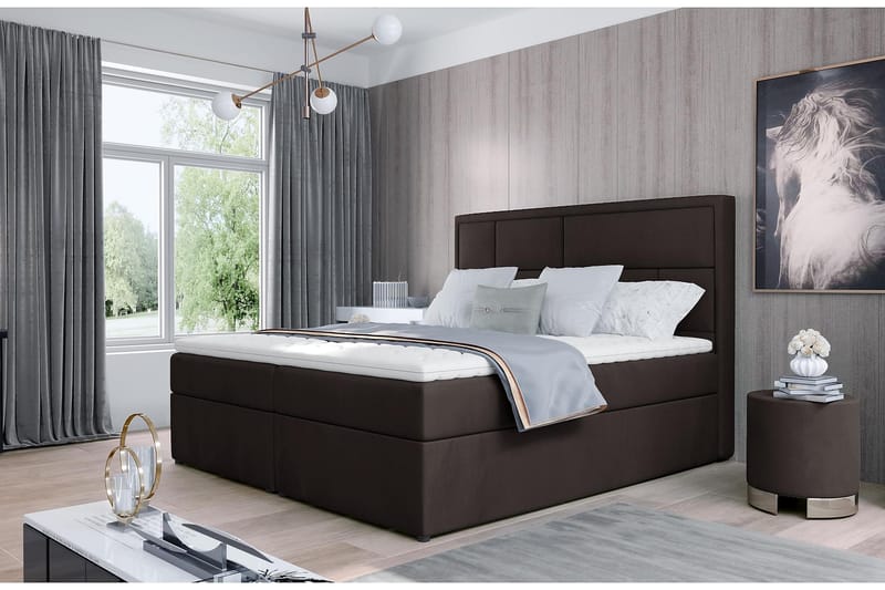 Emeron Sengepakke 160x200 cm - Brun - Møbler - Senger - Komplett sengepakke