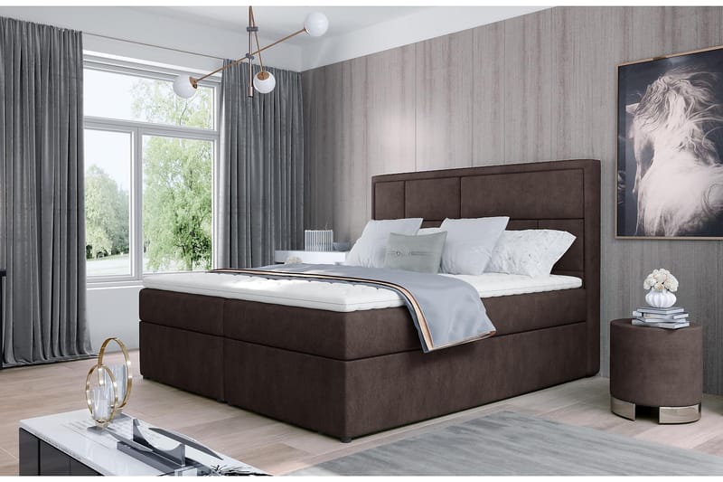 Emeron Sengepakke 160x200 cm - Brun - Møbler - Senger - Komplett sengepakke