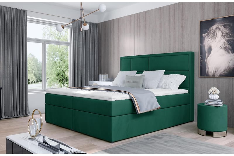 Emeron Sengepakke 160x200 cm - Grønn - Møbler - Senger - Komplett sengepakke