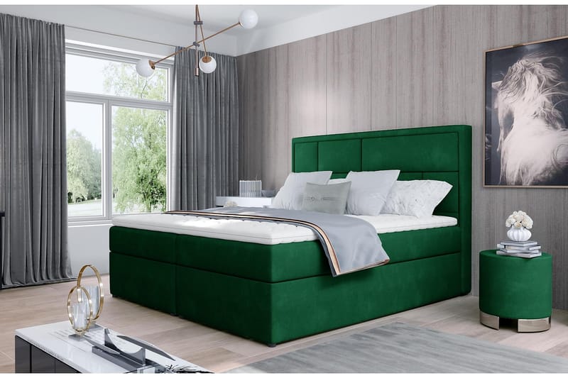 Emeron Sengepakke 180x200 cm - Grønn - Møbler - Senger - Komplett sengepakke