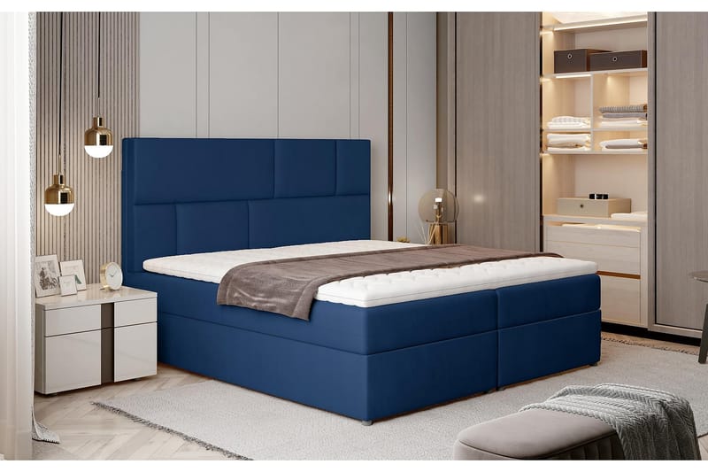 Forenca Sengepakke 180x200 cm - Blå - Møbler - Senger - Komplett sengepakke