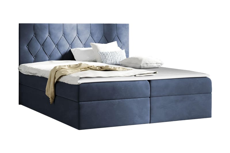 Kontinentalseng 144x208 cm - Blå - Møbler - Senger - Komplett sengepakke