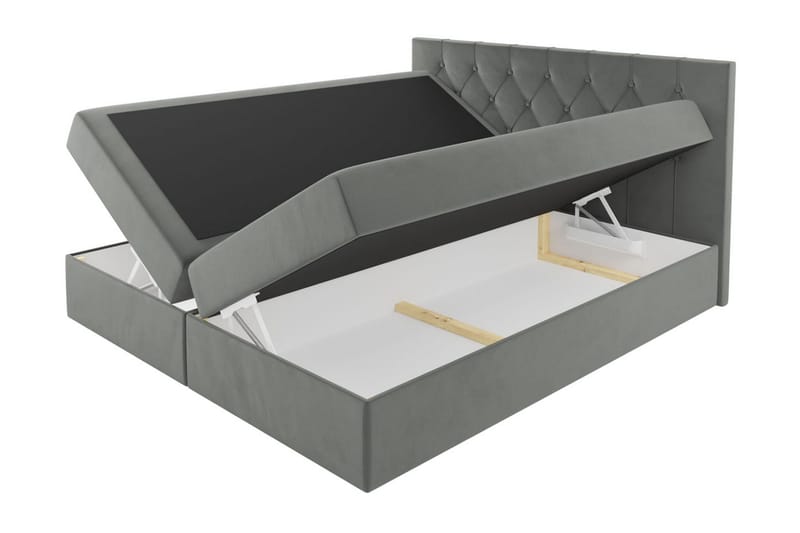 Kontinentalseng 184x208 cm - Grå - Møbler - Senger - Komplett sengepakke
