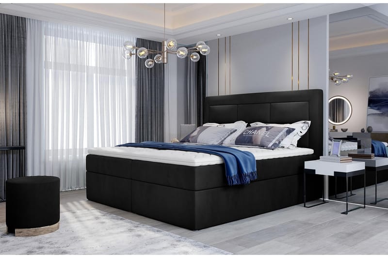 Vivera Sengepakke 160x200 cm - Svart - Møbler - Senger - Komplett sengepakke