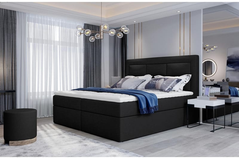 Vivera Sengepakke 160x200 cm - Svart - Møbler - Senger - Komplett sengepakke