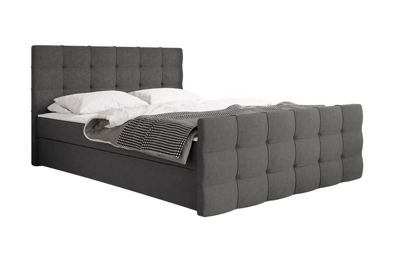 Milano Kontinentalseng 180x210 cm - Mørkegrå - Møbler - Senger - Komplett sengepakke