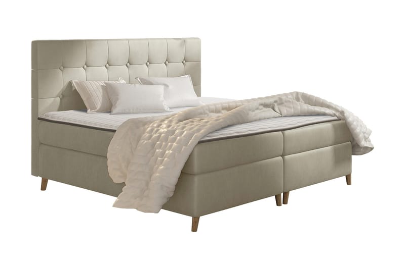 Sandham Kontinentalseng 120x200 cm - Beige - Møbler - Senger - Komplett sengepakke