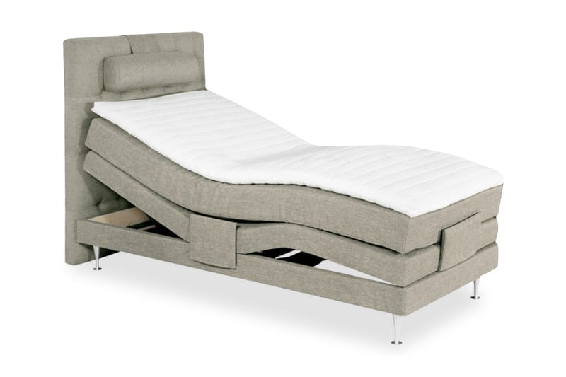 Nap Justerbar Seng 90x200 Medium Linonso - Beige - Møbler - Senger - Regulerbar seng