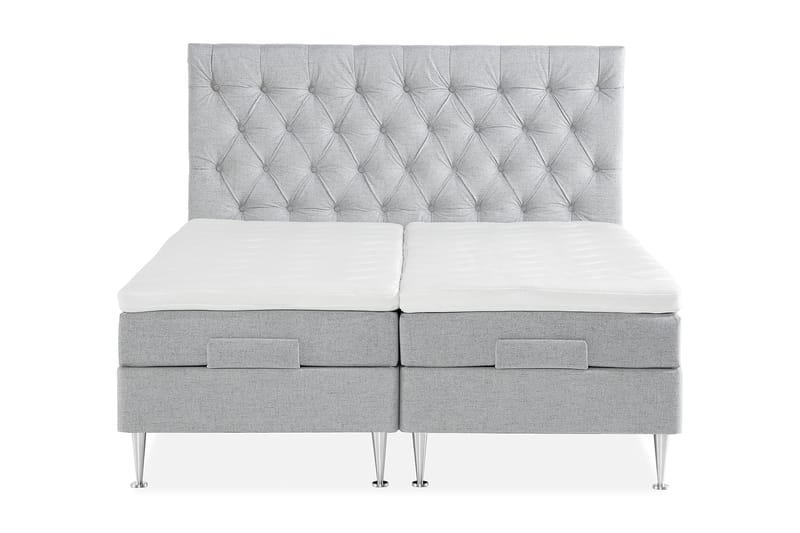 SAFIR Sengepakke 180x200 cm Lysegrå - Kinnabädden - Møbler - Senger - Regulerbar seng