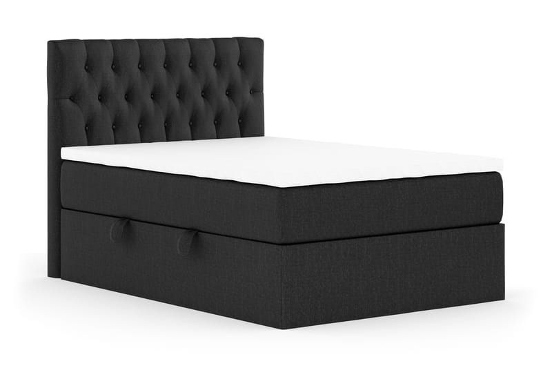 Boxy Box Bed 120x200 cm - Svart/Grå - Møbler - Senger - Senger med oppbevaring