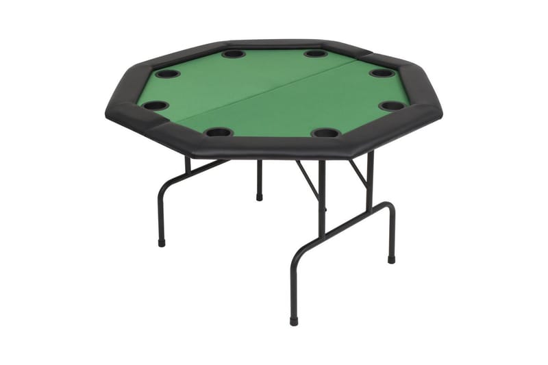 8-spiller pokerbord sammenleggbar 2 delt åttekantet grønn - Møbler - Senger - Sengeramme & sengestamme