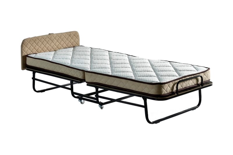 Folding Bed Hvit|Svart - Møbler - Senger - Gjesteseng & ekstraseng - Sammenleggbar seng