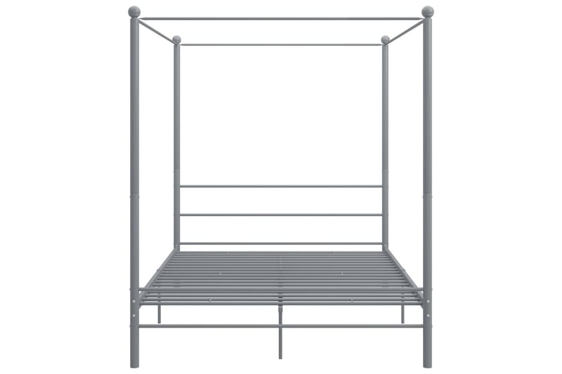 Himmelsengeramme grå metall 160x200 cm - Grå - Møbler - Senger - Sengeramme & sengestamme