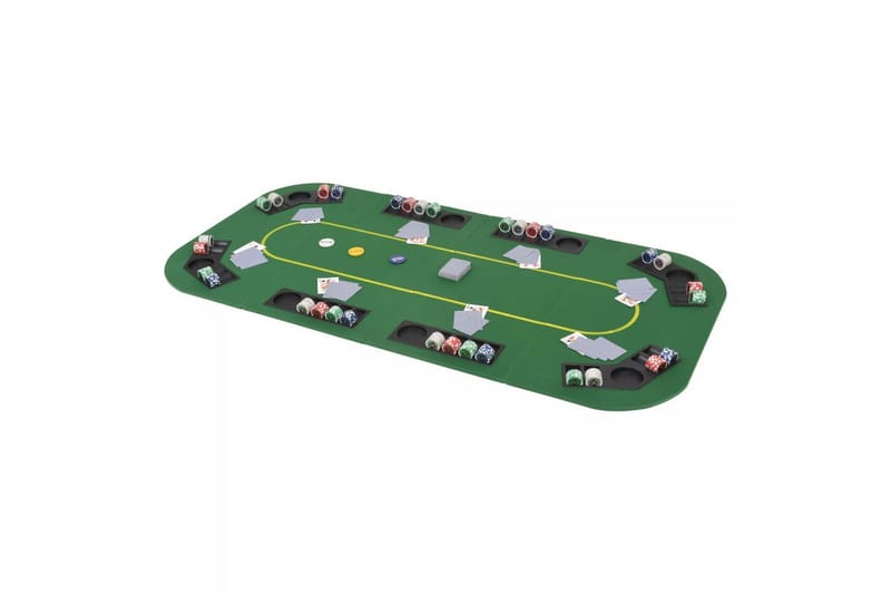 Pokerbordplate 8 spillere sammenleggbar 4 delt rektangulӕr - Møbler - Senger - Sengeramme & sengestamme