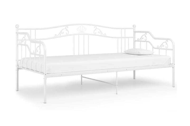 Ramme til sovesofa hvit metall 90x200 cm - Hvit - Møbler - Senger - Sengeramme & sengestamme