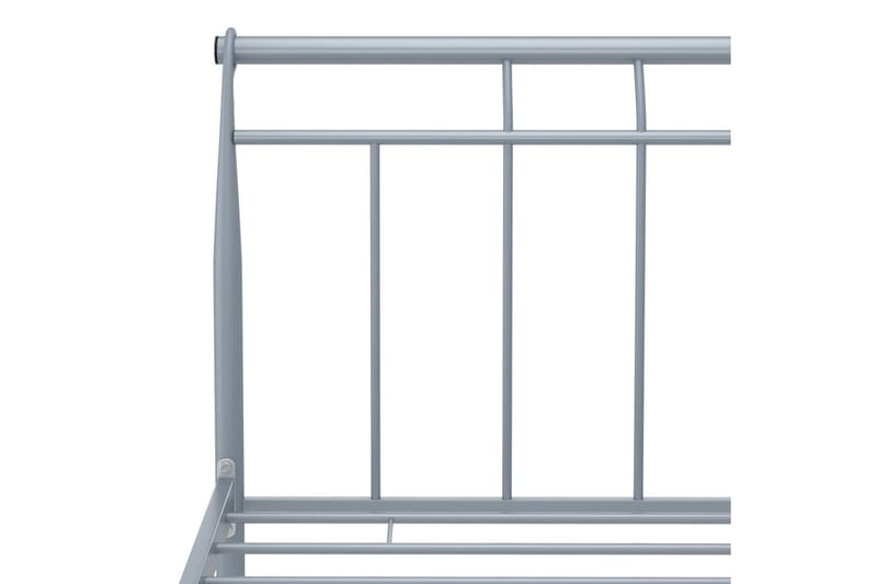 Sengeramme grå metall 100x200 cm - Grå - Møbler - Senger - Sengeramme & sengestamme