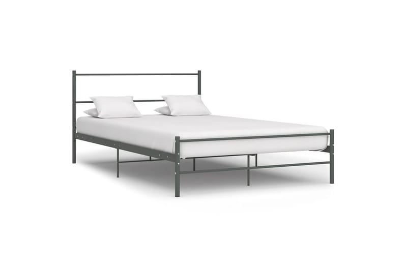 Sengeramme grå metall 140x200 cm - Møbler - Senger - Sengeramme & sengestamme