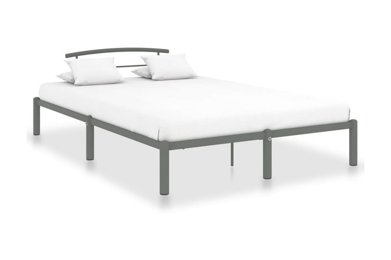 Sengeramme grå metall 140x200 cm - Møbler - Senger - Sengeramme & sengestamme