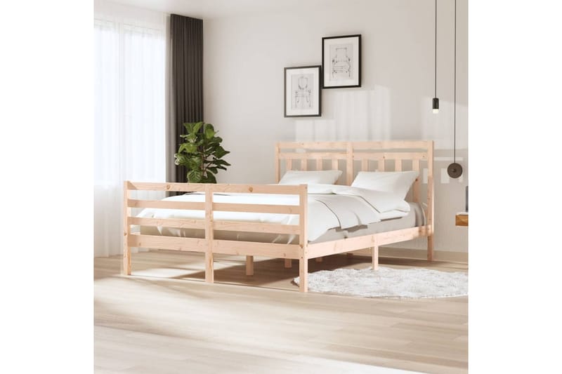 Sengeramme heltre 160x200 cm - Brun - Møbler - Senger - Sengeramme & sengestamme