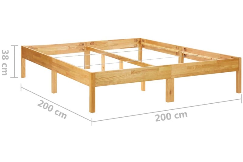 Sengeramme heltre eik 200x200 cm - Møbler - Senger - Sengeramme & sengestamme