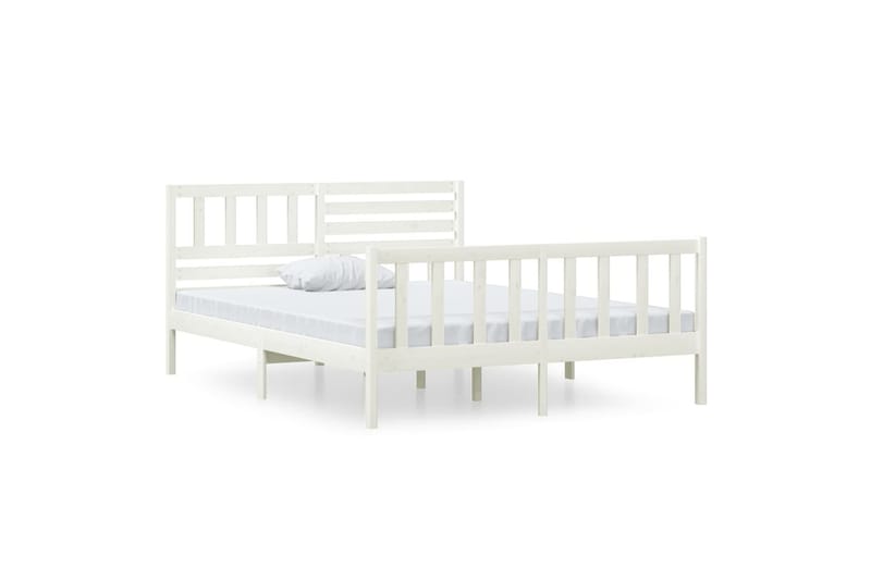 Sengeramme hvit heltre 120x190 cm 4FT Small Double - Hvit - Møbler - Senger - Sengeramme & sengestamme