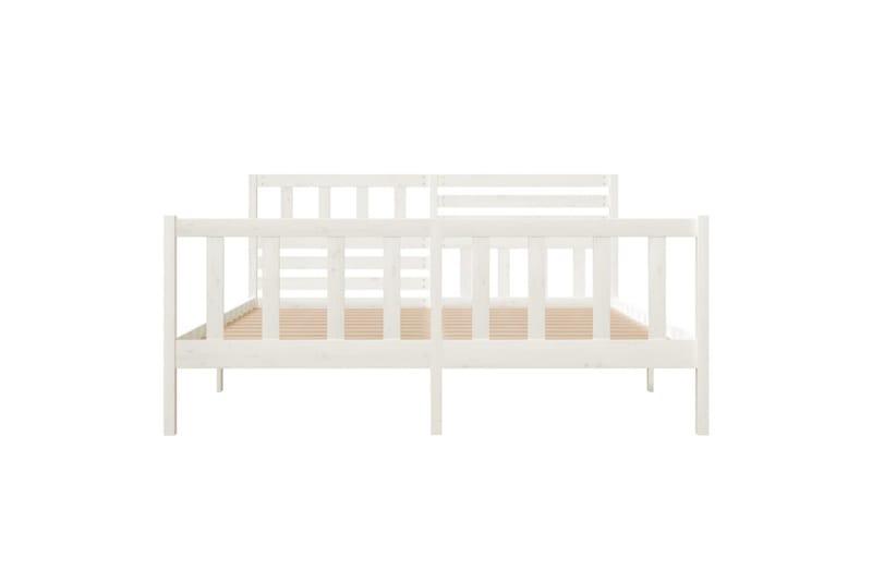 Sengeramme hvit heltre 120x200 cm - Hvit - Møbler - Senger - Sengeramme & sengestamme