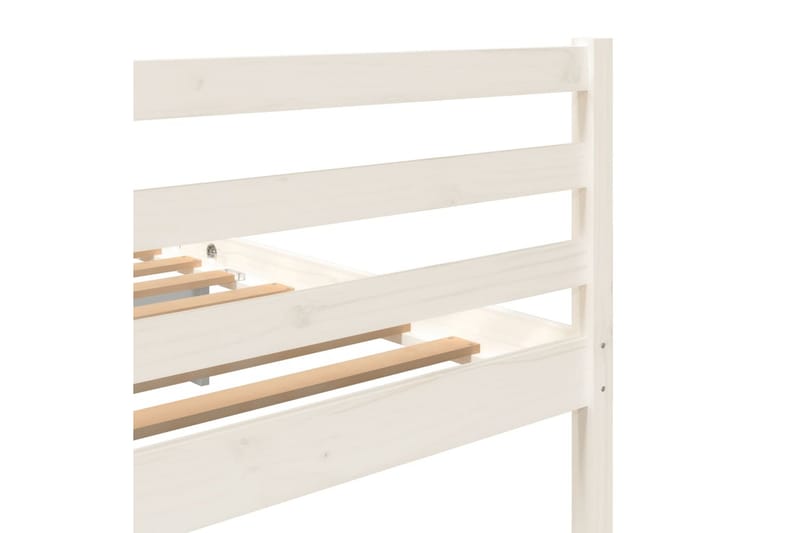 Sengeramme hvit heltre furu 160x200 cm - Hvit - Møbler - Senger - Sengeramme & sengestamme