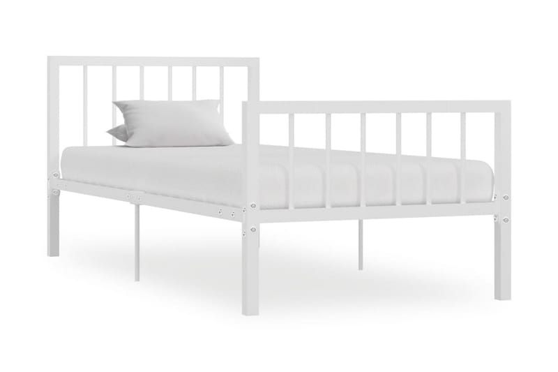 Sengeramme hvit metall 100x200 cm - Hvit - Møbler - Senger - Sengeramme & sengestamme