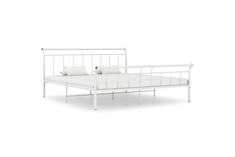Sengeramme hvit metall 160x200 cm - Hvit - Møbler - Senger - Sengeramme & sengestamme