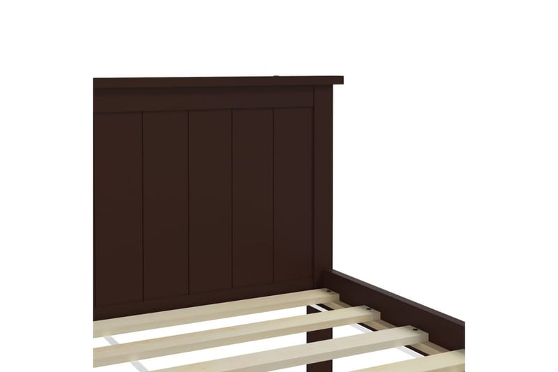Sengeramme mørkebrun heltre furu 100x200 cm - Brun - Møbler - Senger - Sengeramme & sengestamme