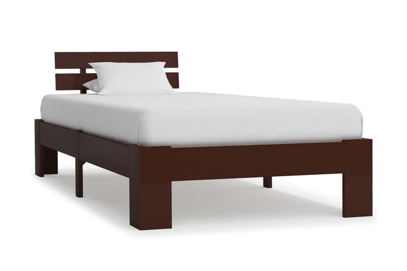 Sengeramme mørkebrun heltre furu 90x200 cm - Brun - Møbler - Senger - Sengeramme & sengestamme