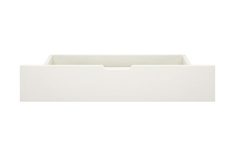 Sengeramme med 2 skuffer hvit heltre furu 100x200 cm - Hvit - Møbler - Senger - Sengeramme & sengestamme