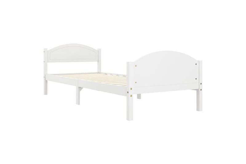 Sengeramme med 2 skuffer hvit heltre furu 90x200 cm - Hvit - Møbler - Senger - Sengeramme & sengestamme