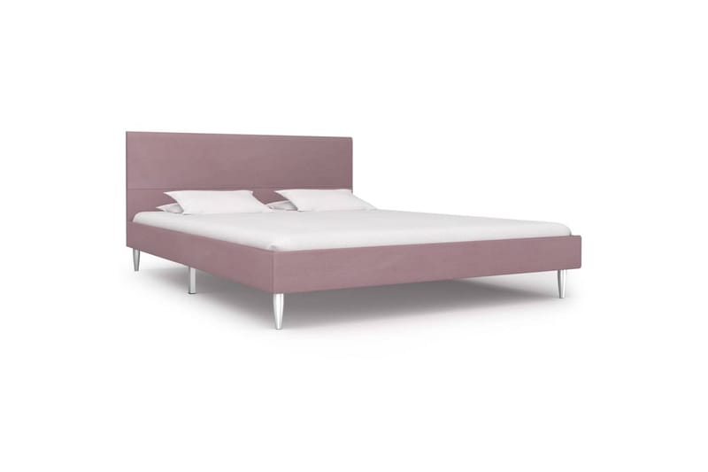 Sengeramme rosa stoff135x190 cm - Møbler - Senger - Sengeramme & sengestamme