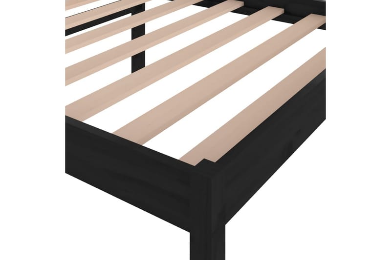 Sengeramme svart heltre furu 90x190 cm 3FT Single - Svart - Møbler - Senger - Sengeramme & sengestamme