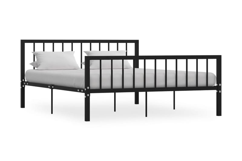 Sengeramme svart metall 160x200 cm - Svart - Møbler - Senger - Sengeramme & sengestamme
