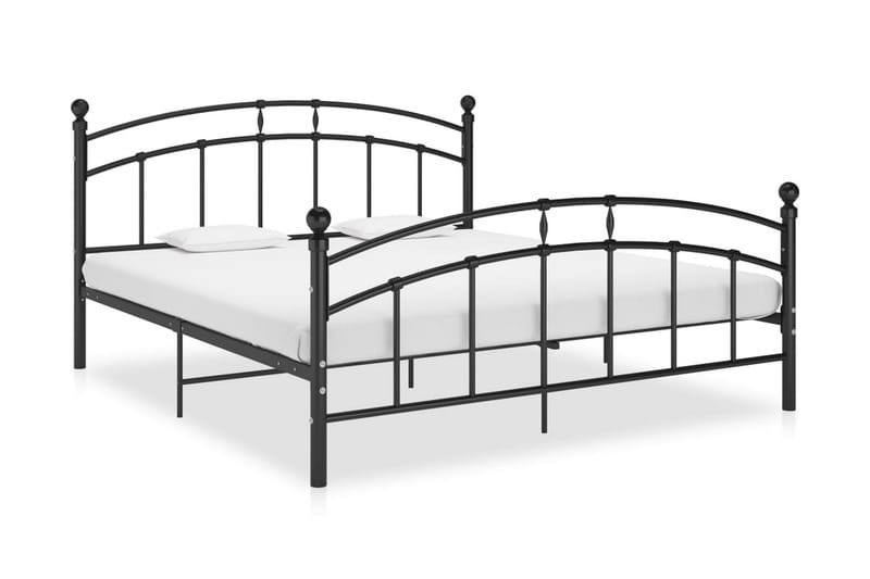 Sengeramme svart metall 160x200 cm - Svart - Møbler - Senger - Sengeramme & sengestamme
