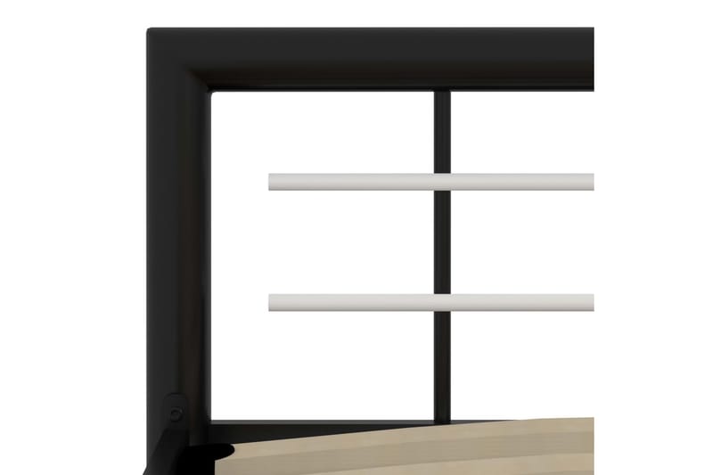 Sengeramme svart og hvit metall 100x200 cm - Svart - Møbler - Senger - Sengeramme & sengestamme