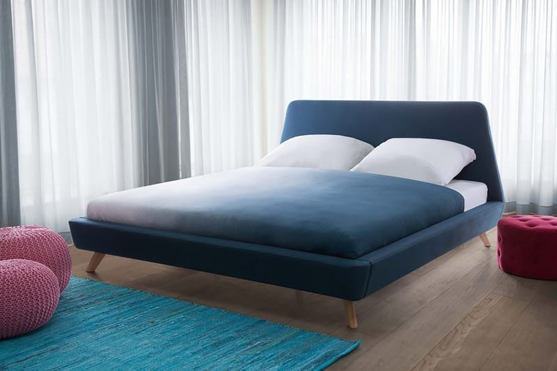 Vienne Dobbeltseng 160 | 200 cm - Blå - Møbler - Senger - Sengeramme & sengestamme